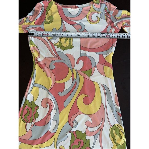 London Times Petite Psychedelic Swirl Dress 8P - Picture 6 of 7